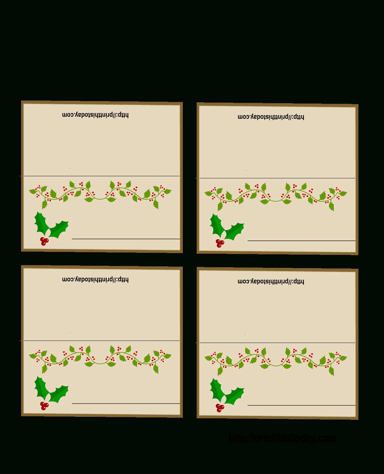 Christmas Place Card Templates – Milas.westernscandinavia Throughout Free Place Card Templates Download