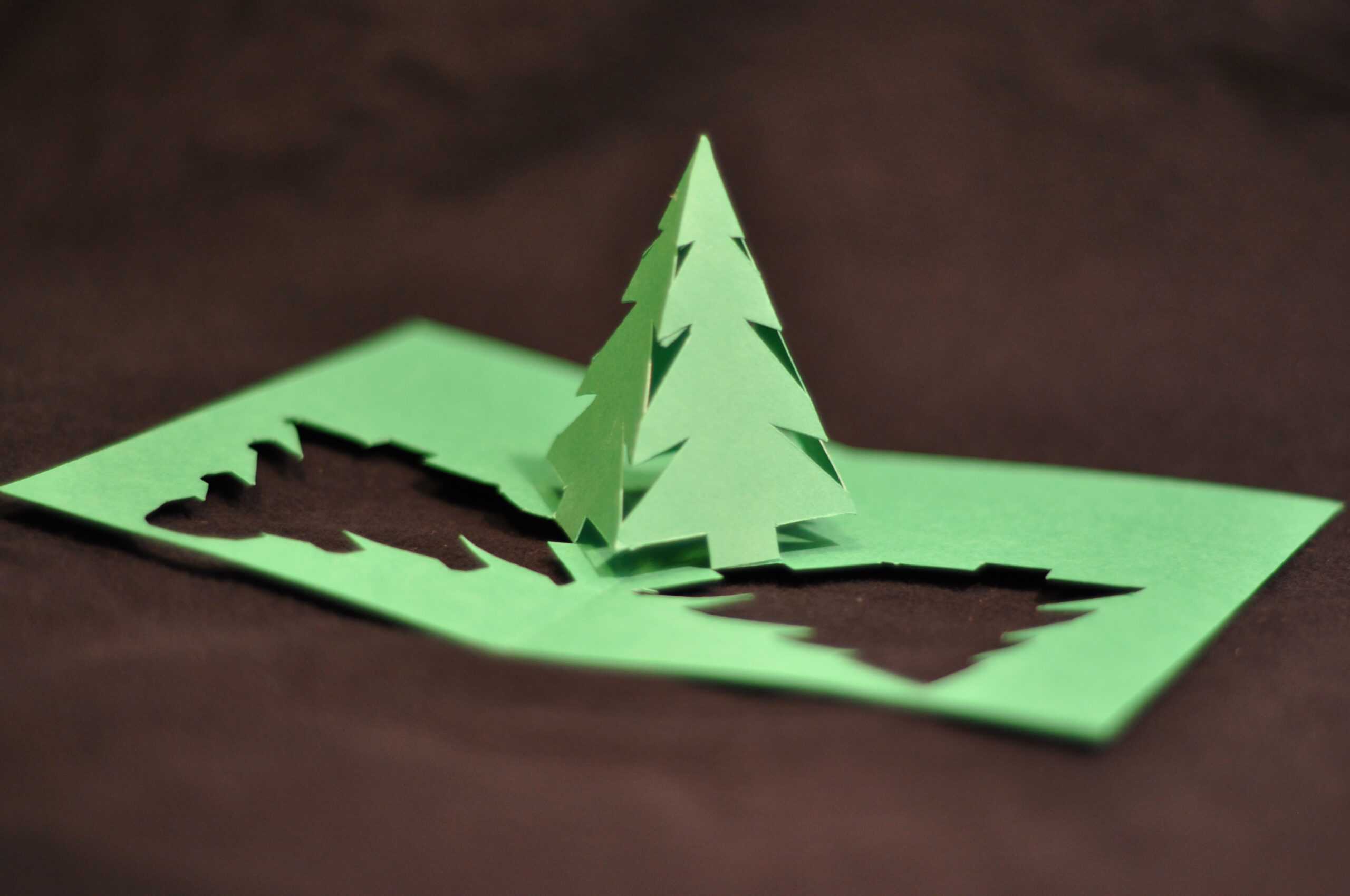 Christmas Pop Up Card: Simple Pyramid Tree Tutorial Intended For Pop Up Tree Card Template