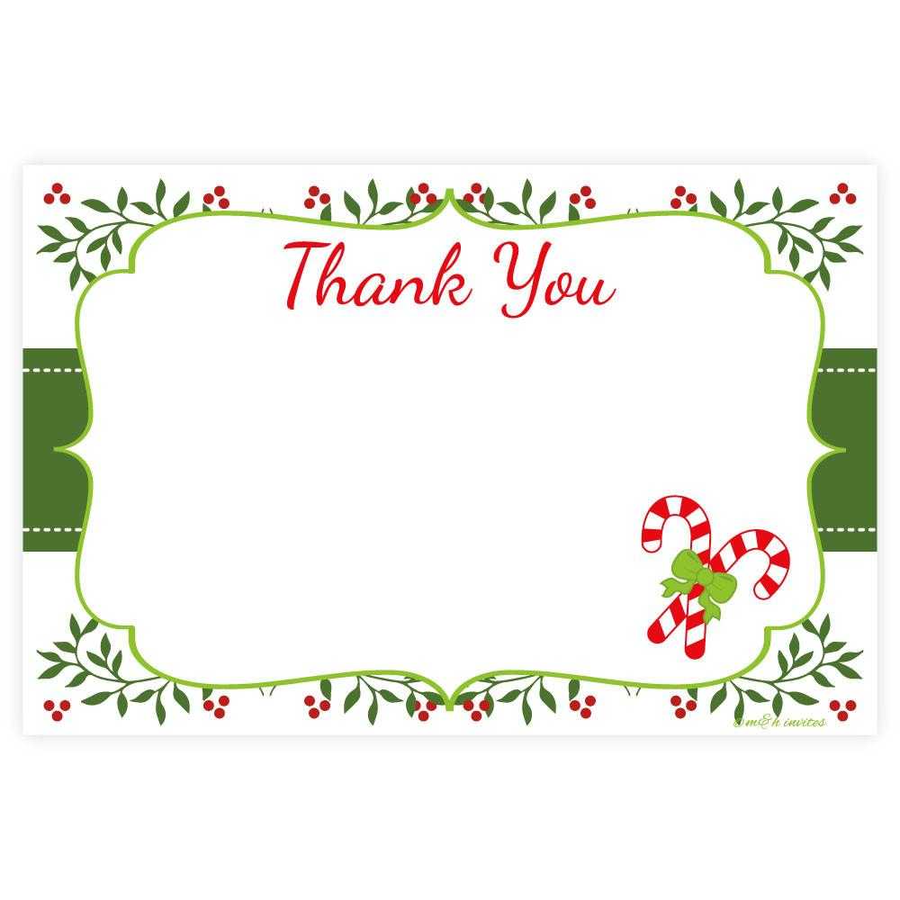 Christmas Thank You Cards – Milas.westernscandinavia Within Christmas Thank You Card Templates Free