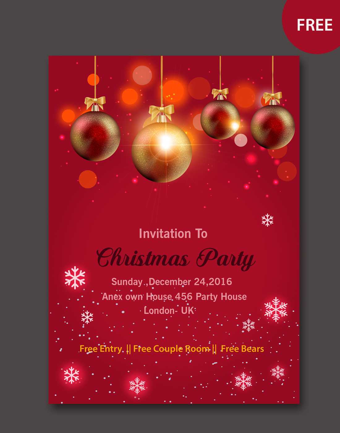 Christmas Vector Card – Psd Template Design Inside Free Christmas Card Templates For Photoshop