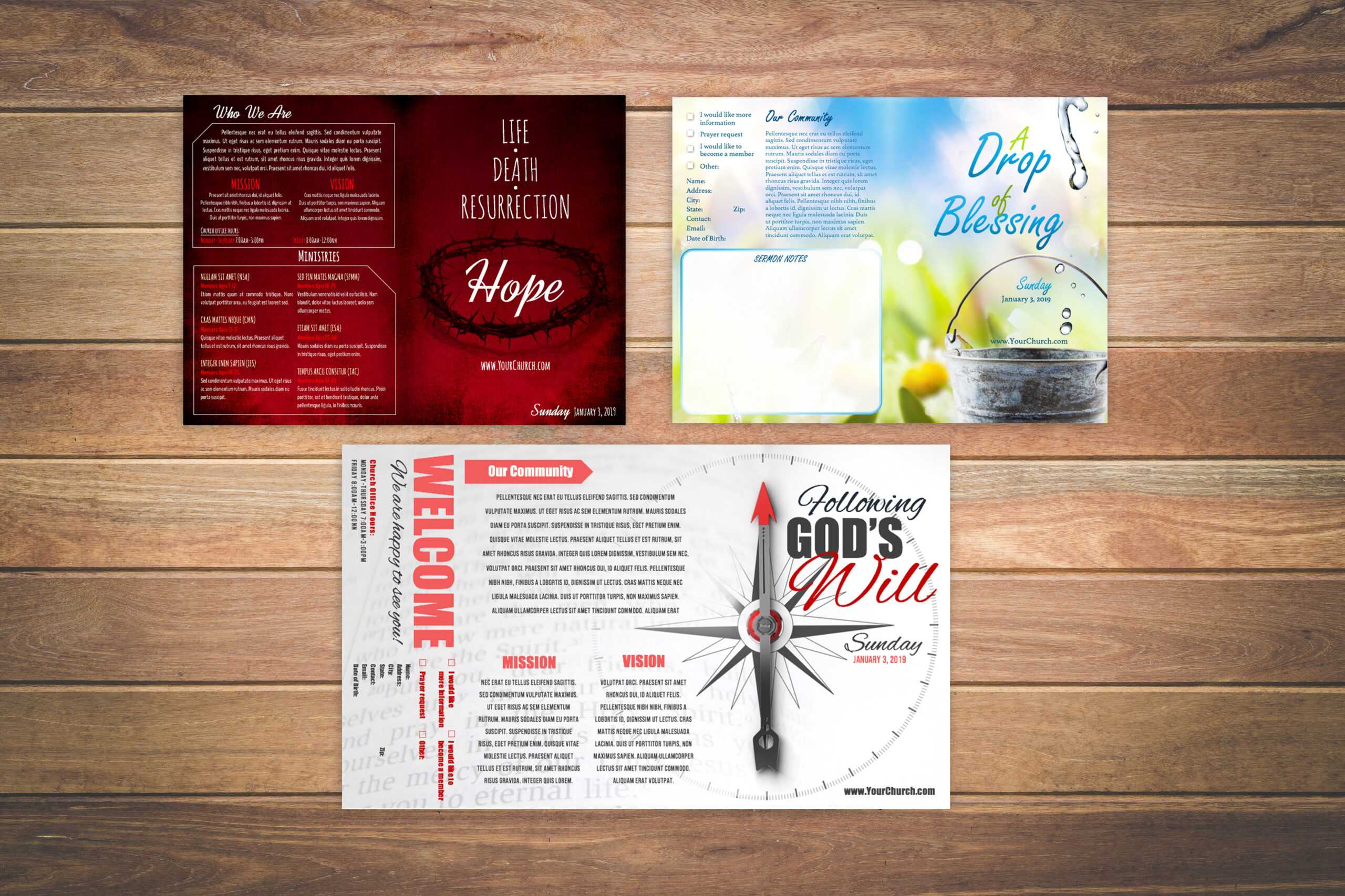 Church Bulletin Design Examples – Yaser.vtngcf Regarding Free Church Brochure Templates For Microsoft Word