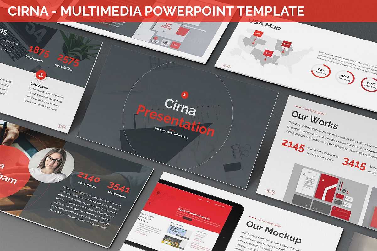 Cirna – Multimedia Powerpoint Template With Multimedia Powerpoint Templates