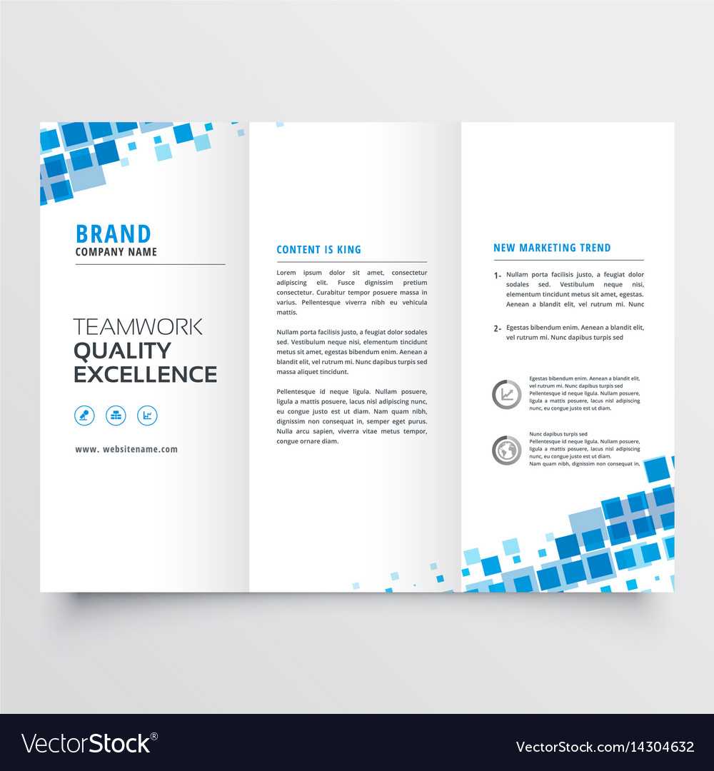 Clean Tri Fold Brochure Template Design With Blue Regarding Cleaning Brochure Templates Free