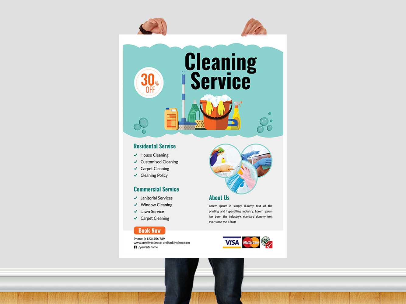 Cleaning Service Flyer Templatear Xihad On Dribbble Intended For Commercial Cleaning Brochure Templates