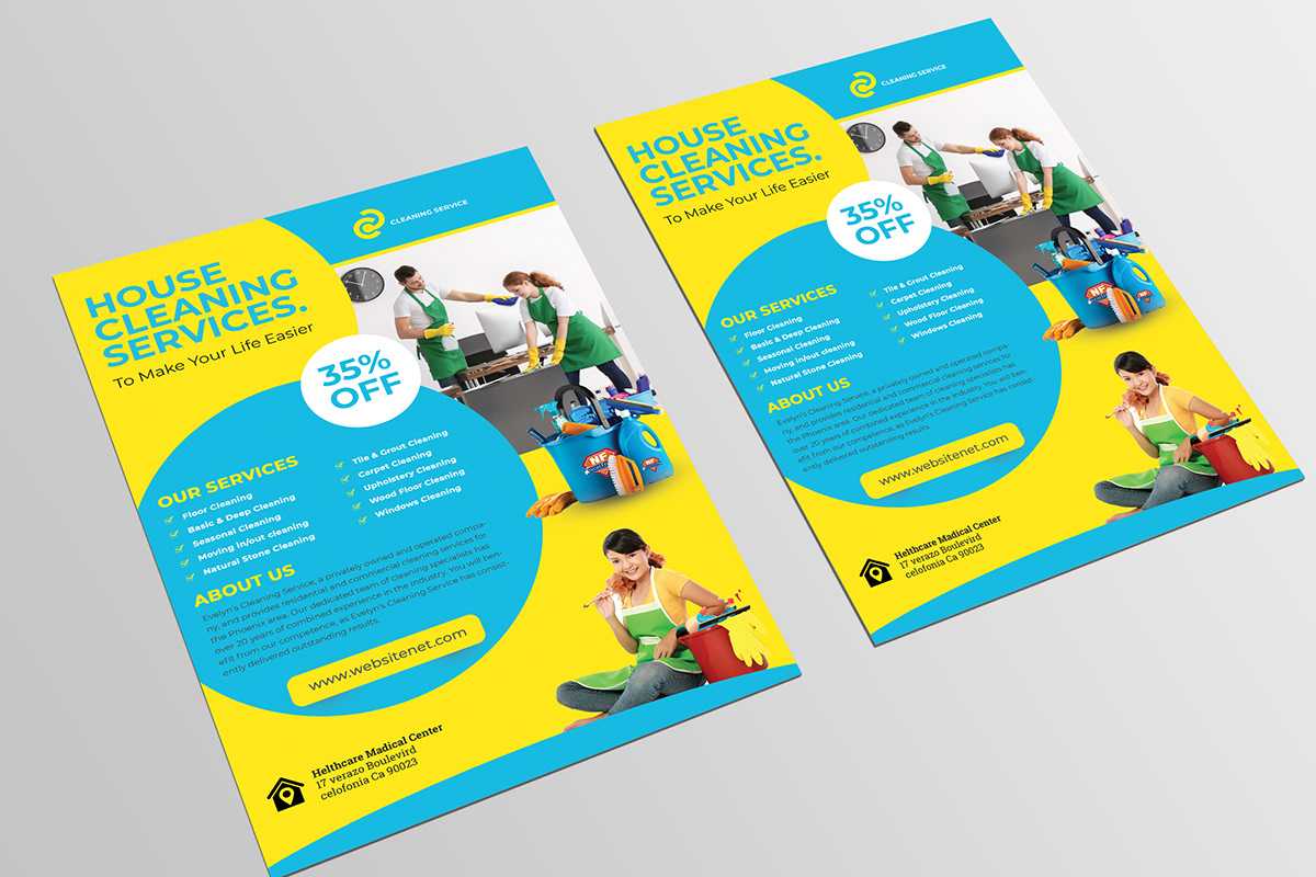 Cleaning Services Flyer Template On Student Show For Commercial Cleaning Brochure Templates