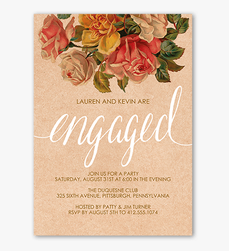 Clip Art Engagement Party Invitations Templates – Engagement Throughout Engagement Invitation Card Template