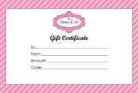 Clipart Gift Certificate Template regarding Salon Gift Certificate Template