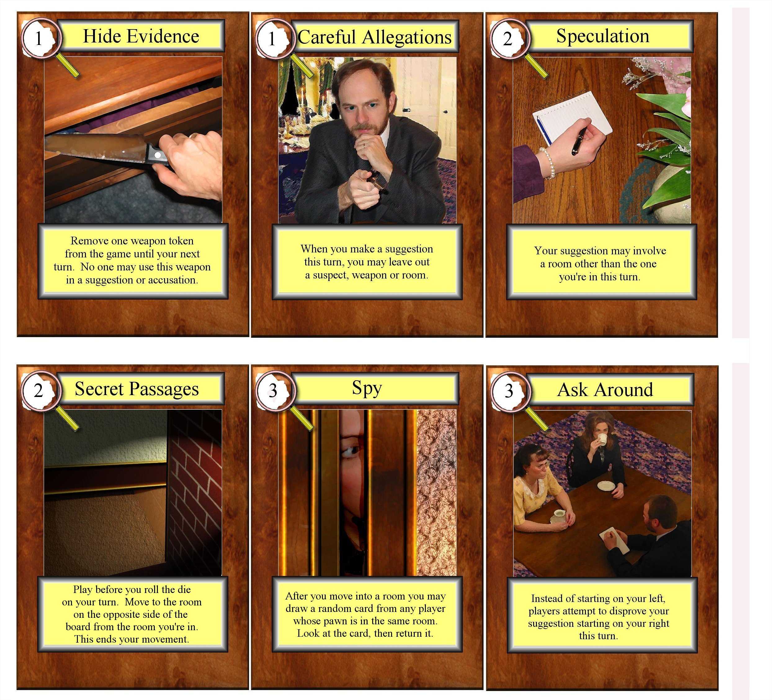 Clue Cards In Clue Card Template