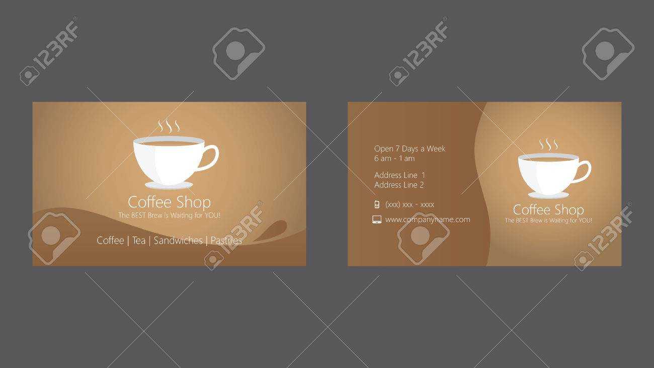 Coffee Shop Cafe Business Card Template Intended For Coffee Business Card Template Free