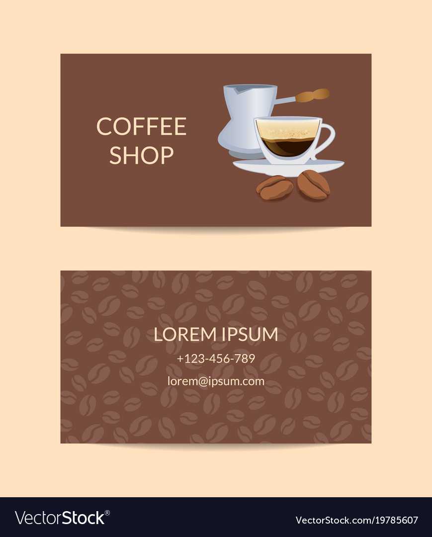 Coffee Shop Or Company Business Card Inside Coffee Business Card Template Free