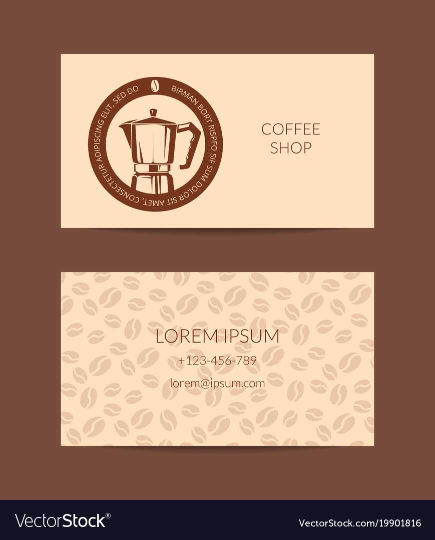 Coffee Shop Or Company Business Card Pertaining To Coffee Business Card Template Free