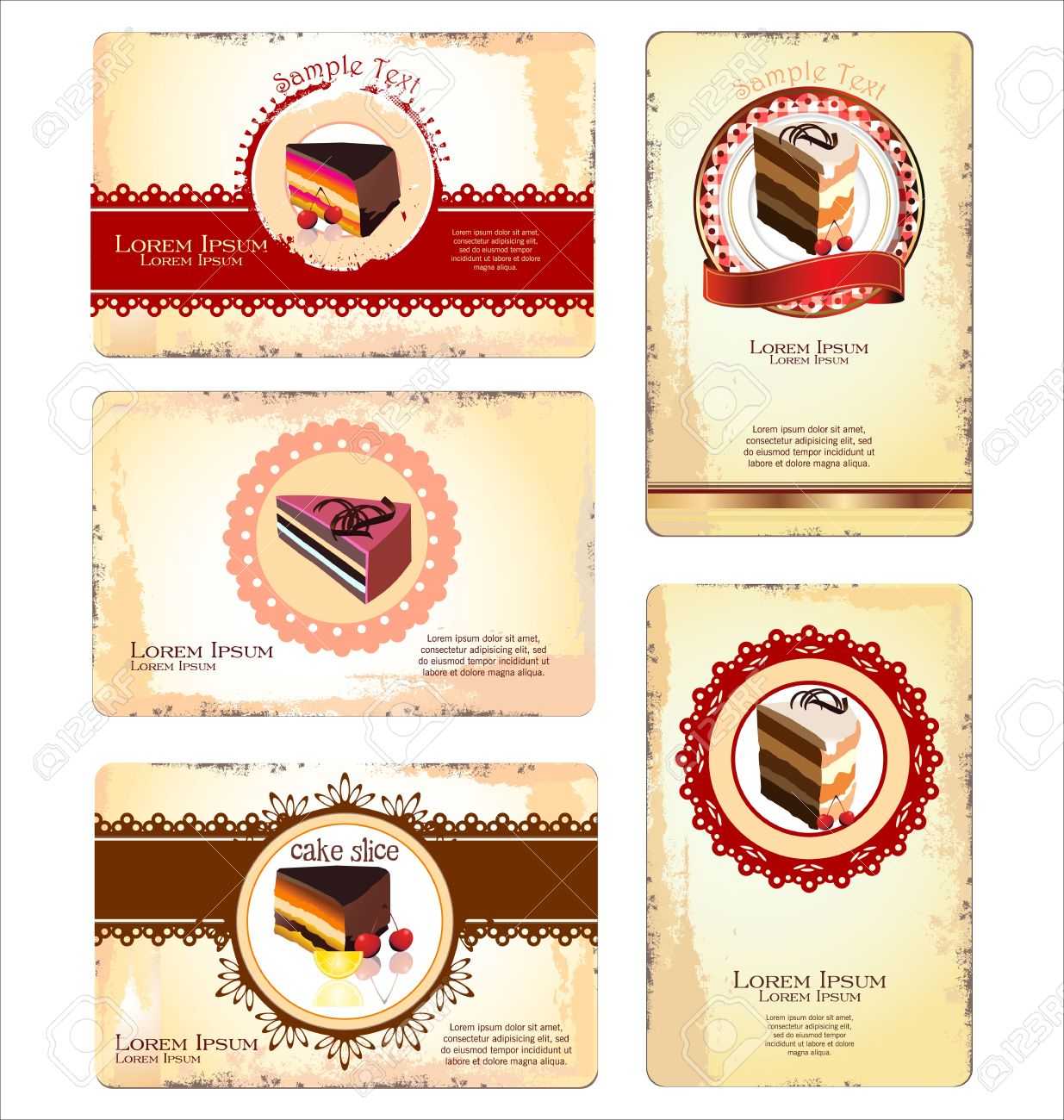 Coffee,tea And Cakes Menu Or Business Card Template With Regard To Cake Business Cards Templates Free
