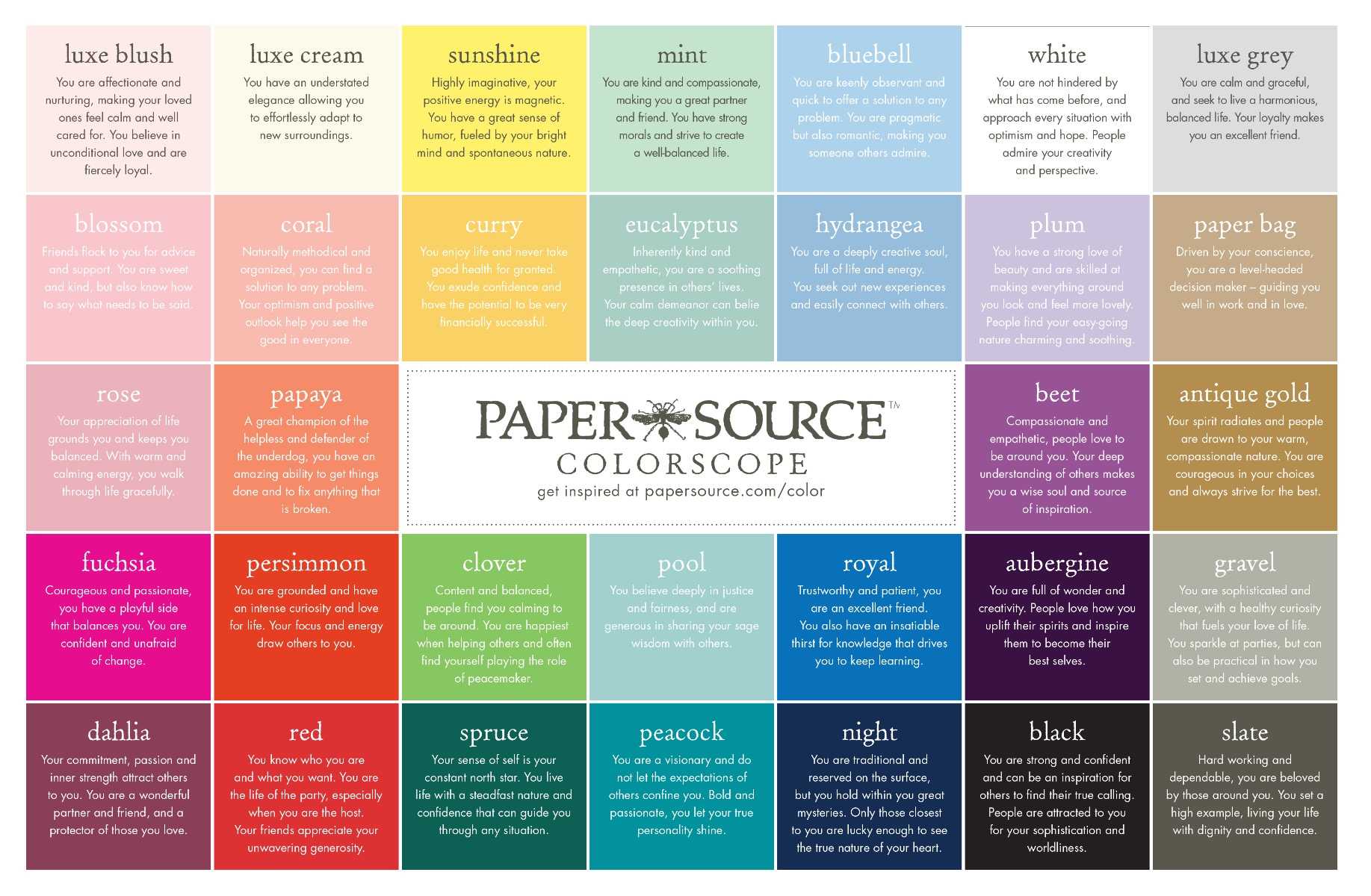 Colorscope | Paper Source In Paper Source Templates Place Cards