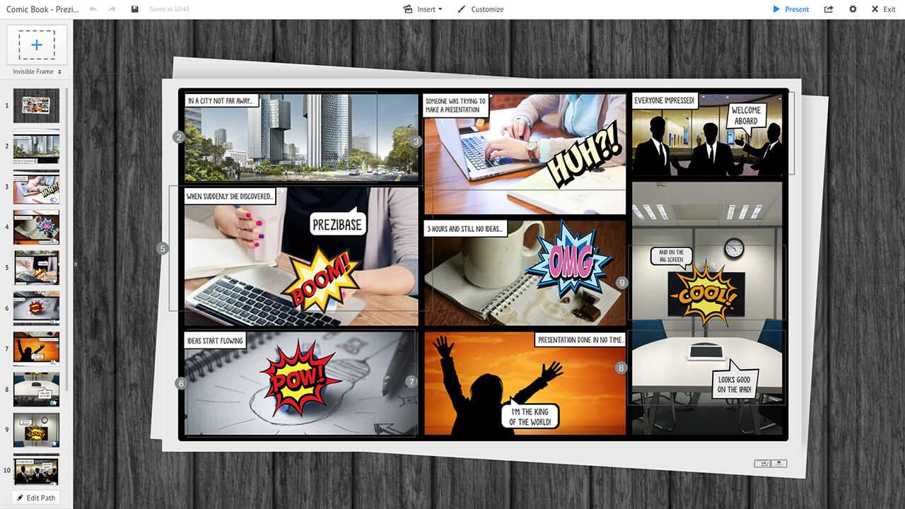 Comic Book Presentation Prezi Template | Prezibase For Comic Powerpoint Template