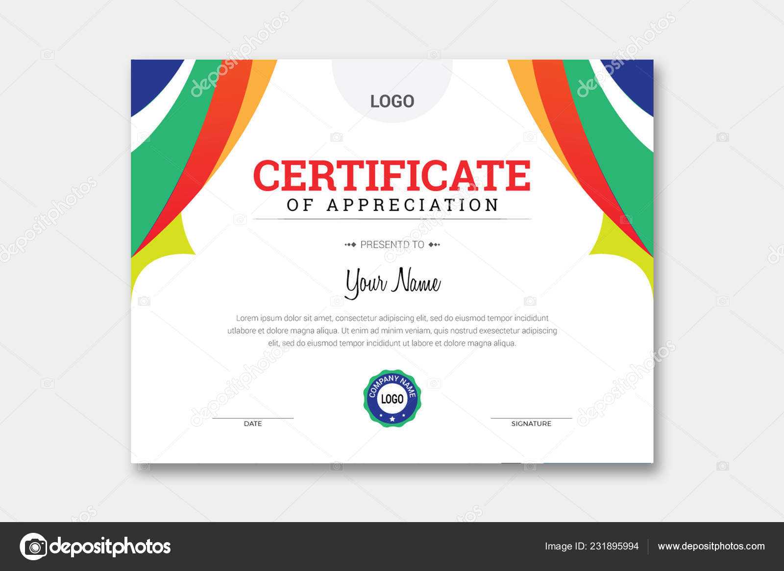 Comp Card Template Psd | Abstract Certificate Template With Regard To Comp Card Template Psd