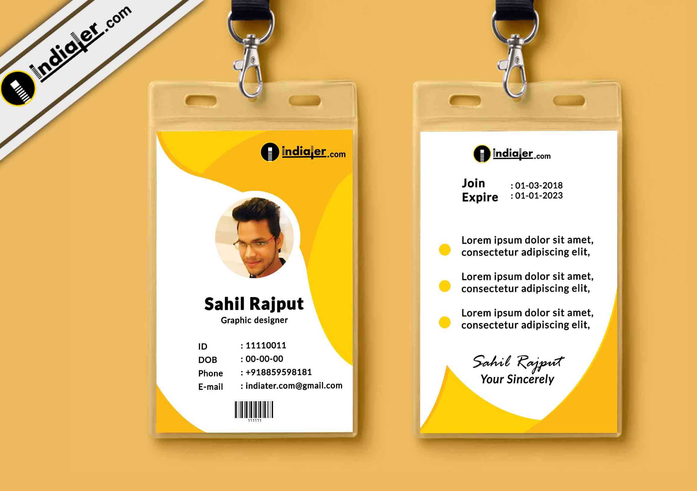 Company Id Card Templates – Emil.danapardaz.co Throughout Company Id Card Design Template