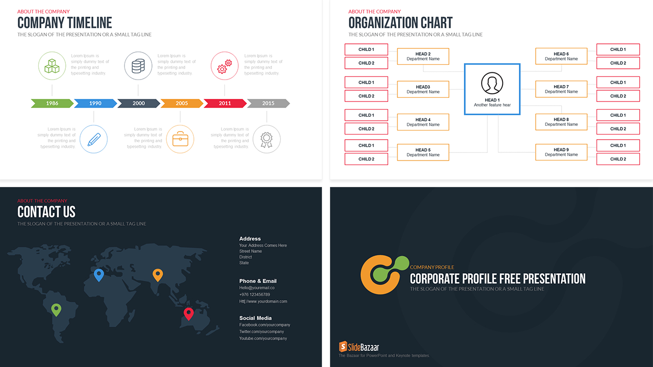 Company Profile Powerpoint Template Free – Slidebazaar Regarding Powerpoint 2007 Template Free Download