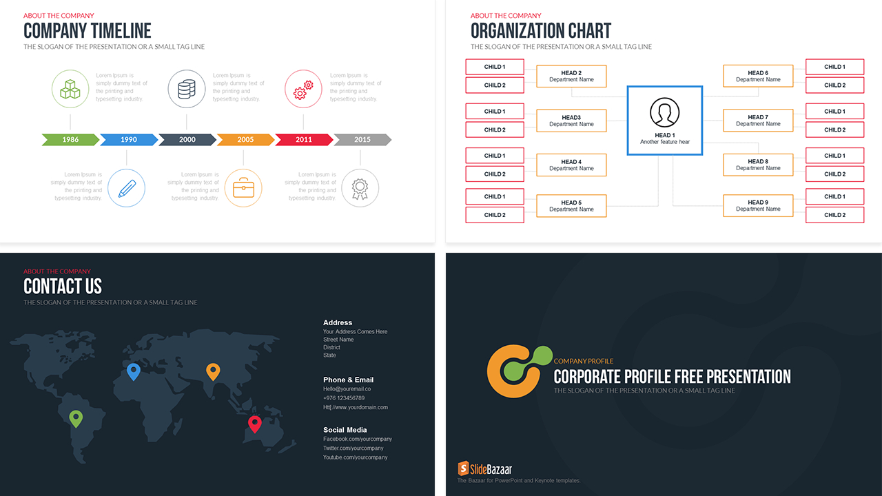 Company Profile Powerpoint Template Free – Slidebazaar Regarding Powerpoint Sample Templates Free Download