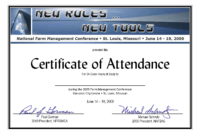 Conference Certificate Of Attendance Template - Great throughout Certificate Of Attendance Conference Template