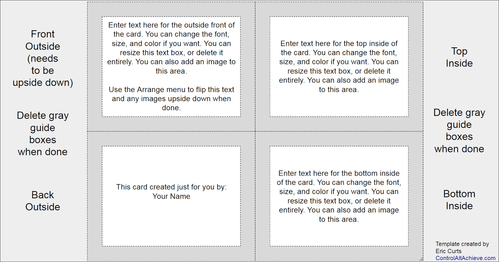 Control Alt Achieve: How Your Students Can Use Google Pertaining To Quarter Fold Greeting Card Template