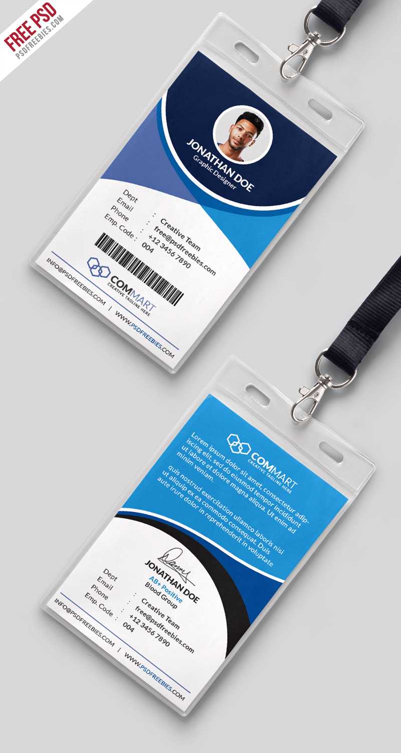 Corporate Office Identity Card Template Psd | Psdfreebies Pertaining To Conference Id Card Template