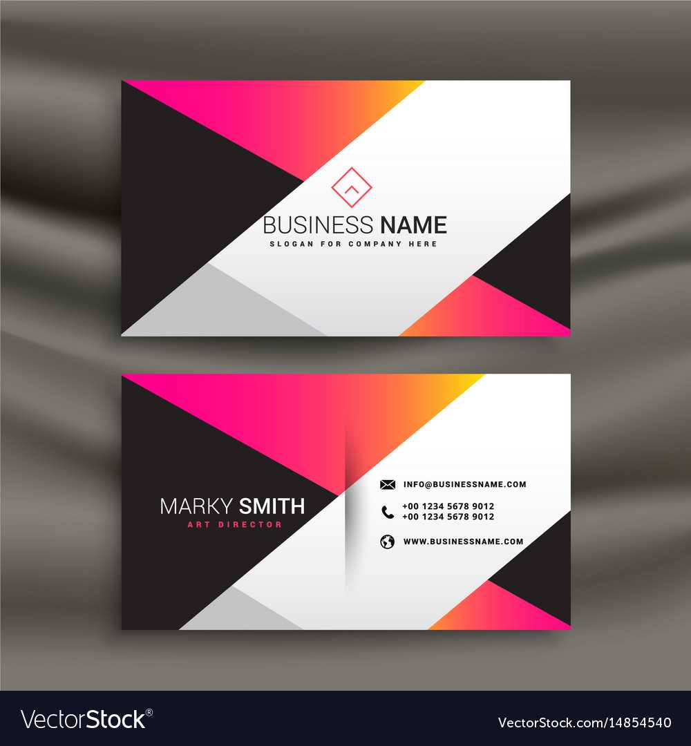 Creative Bright Business Card Design Template Inside Template For Calling Card