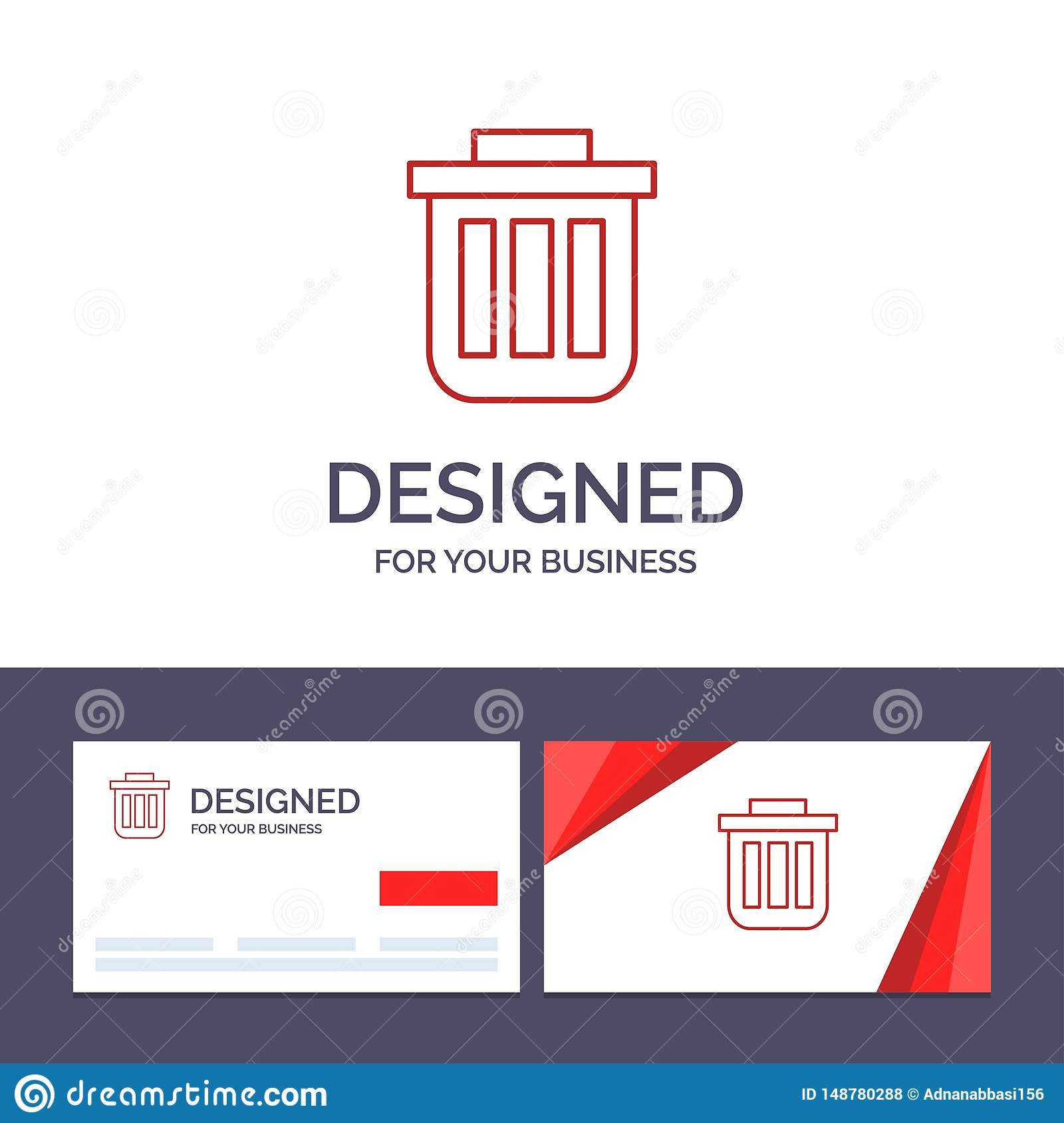 Creative Business Card And Logo Template Trash, Basket, Bin Intended For Bin Card Template