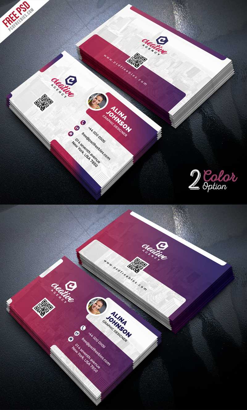 Creative Business Card Template Psd Set | Psdfreebies With Regard To Name Card Template Psd Free Download