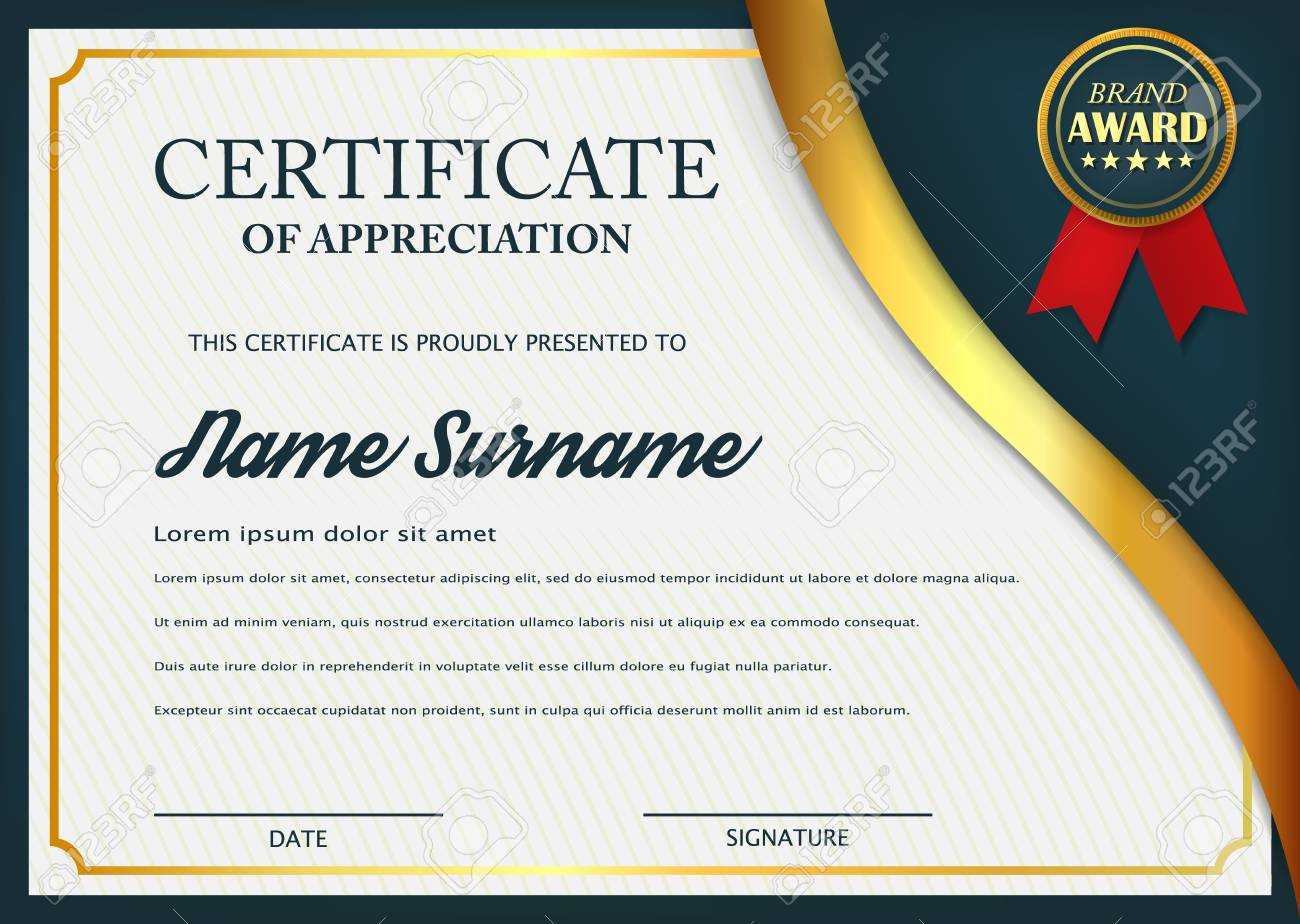 Creative Certificate Of Appreciation Award Template. Certificate.. Intended For Award Certificate Design Template