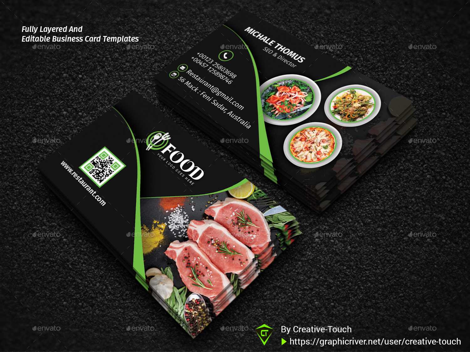 Creative Food Business Cards – Logo Design Ideas Pertaining To Food Business Cards Templates Free