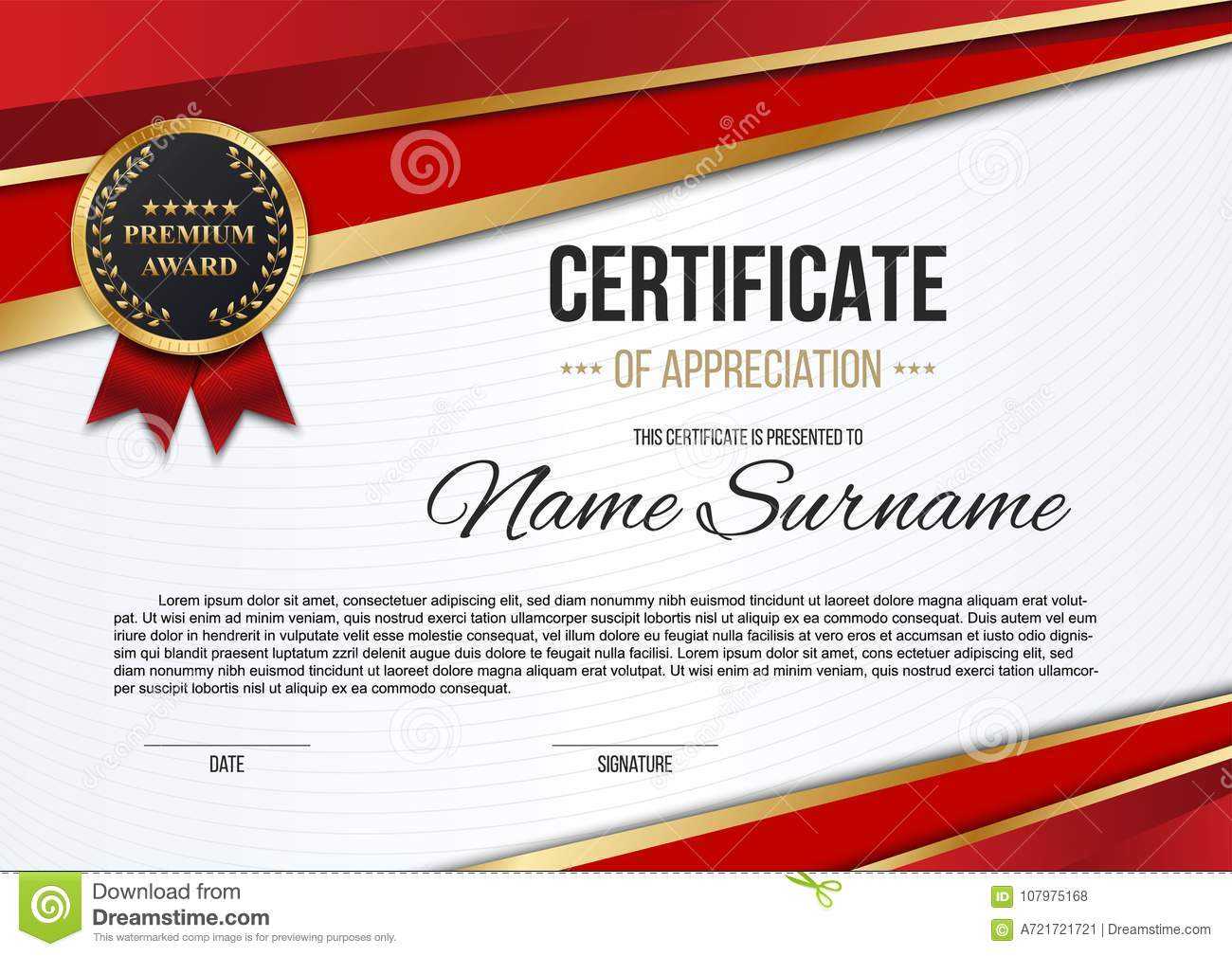 Creative Vector Illustration Of Stylish Certificate Template For Free Art Certificate Templates