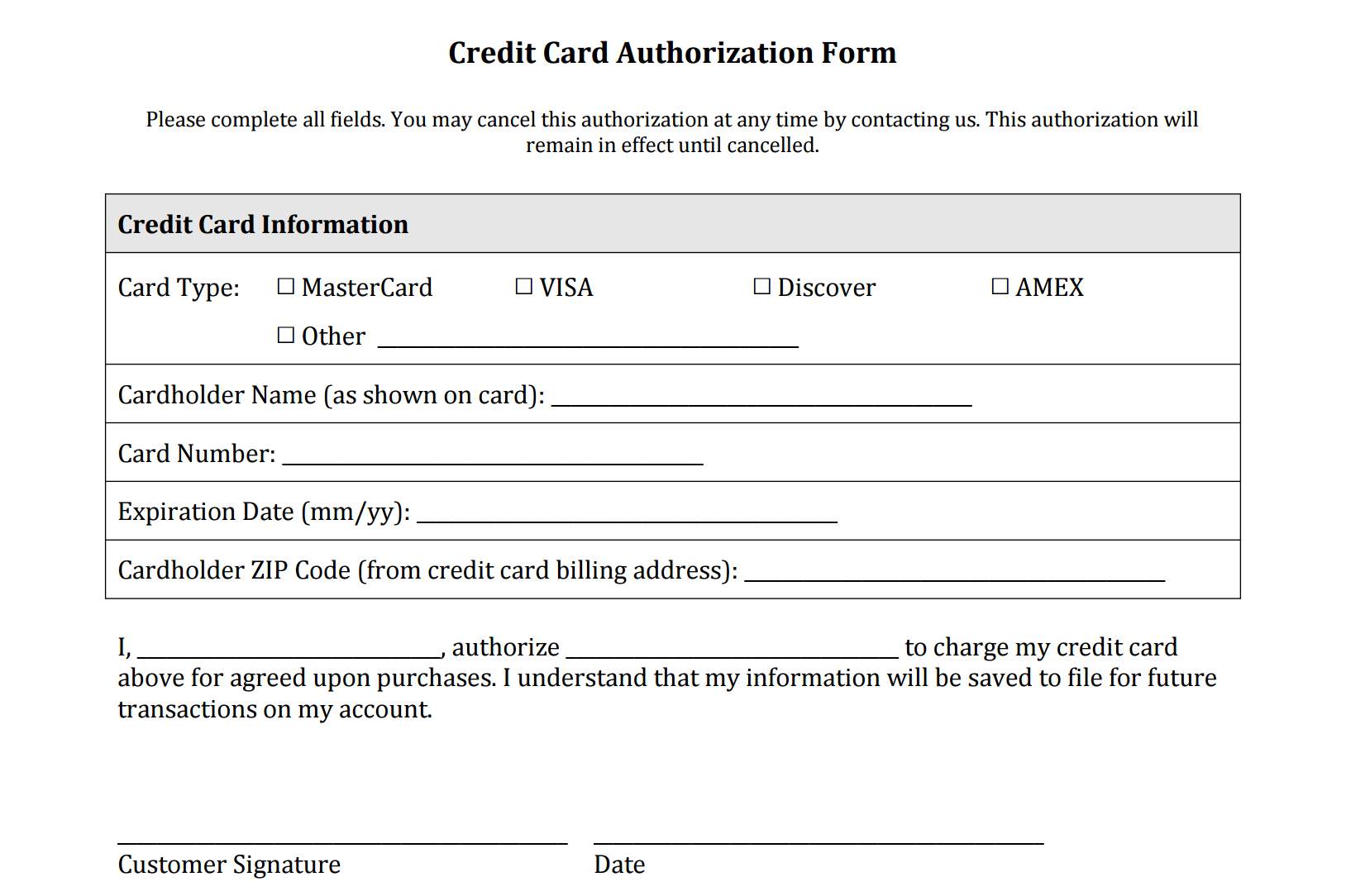 Credit Card Authorisation Form Template Australia - Milas In Credit Card Payment Slip Template