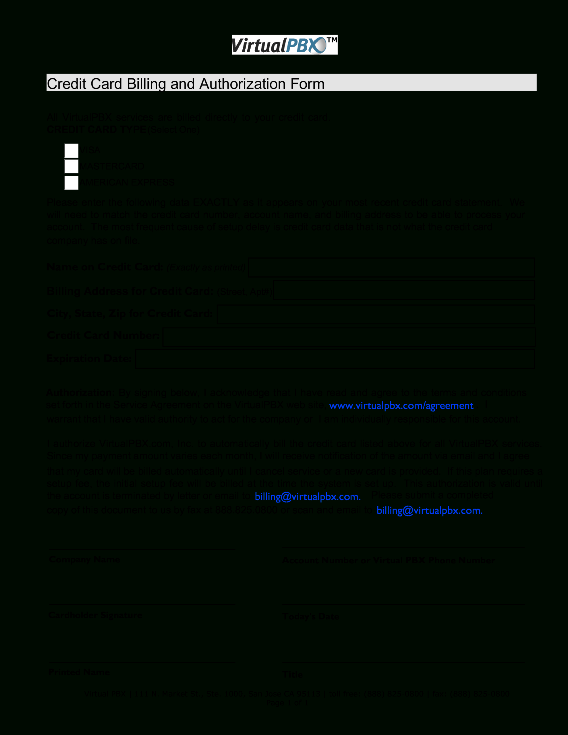 Credit Card Billing Form | Templates At Allbusinesstemplates Intended For Credit Card On File Form Templates