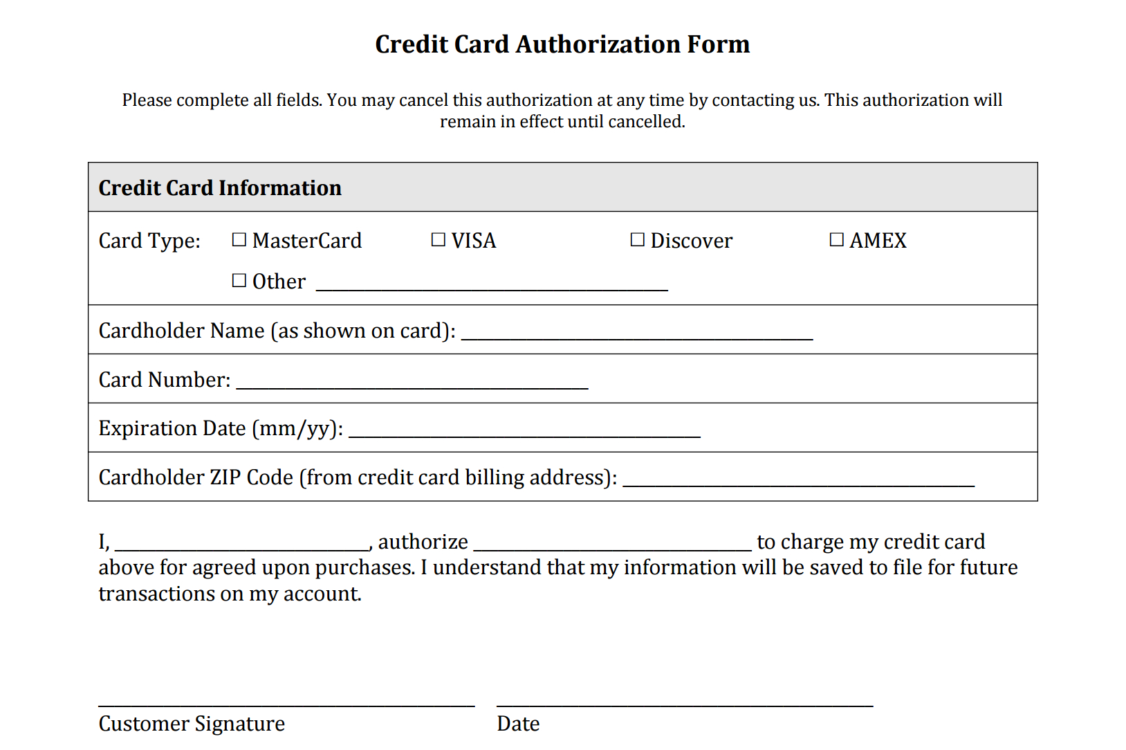 Credit Card Processing Form Template – Milas Inside Credit Card Bill Template