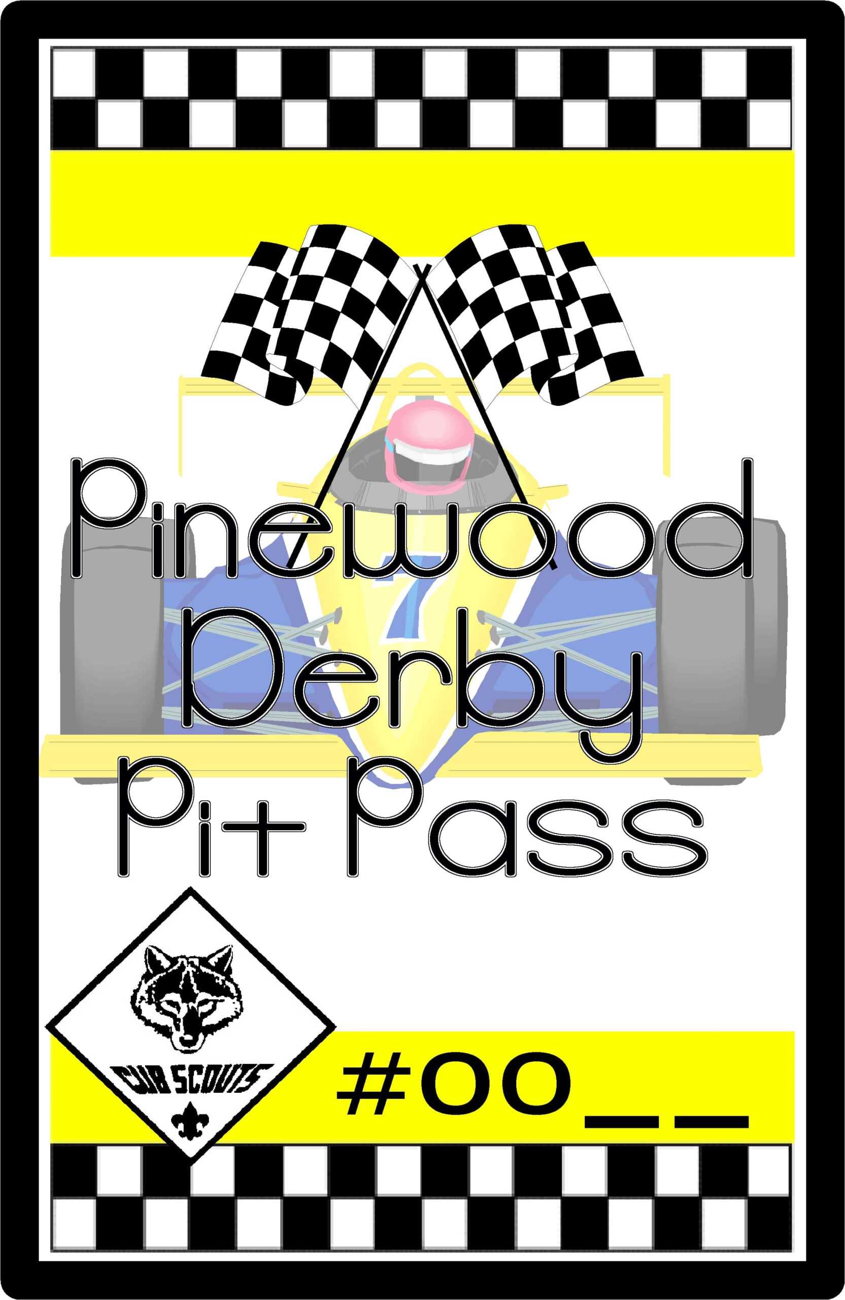 Cub Scout Pinewood Derby Pit Pass For Pinewood Derby Certificate Template