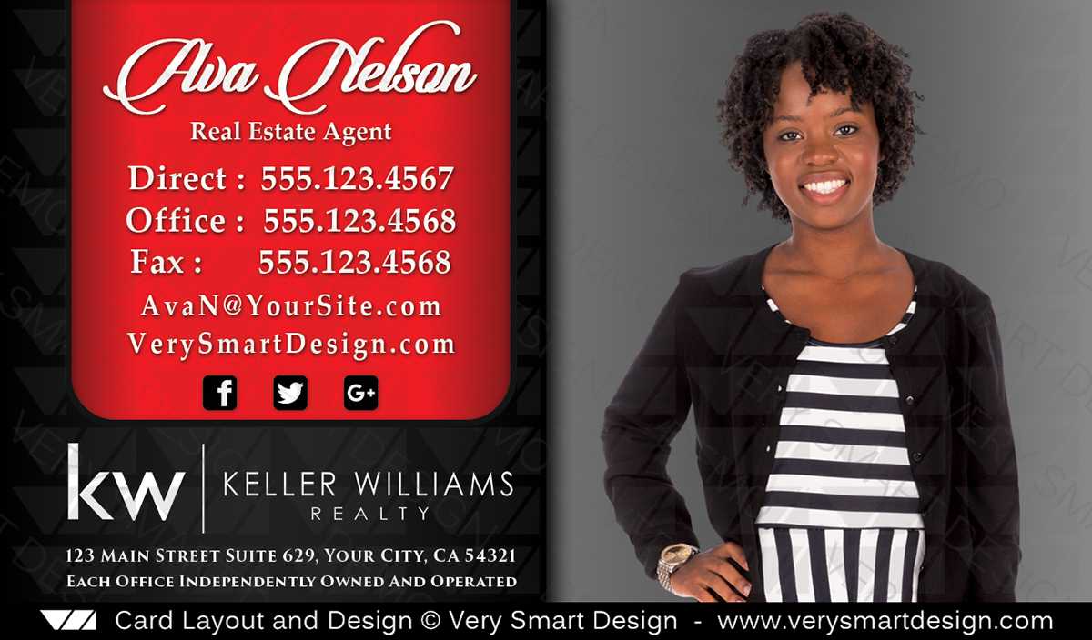 Custom Keller Williams Business Card Template For Kw Agent 13C In Keller Williams Business Card Templates