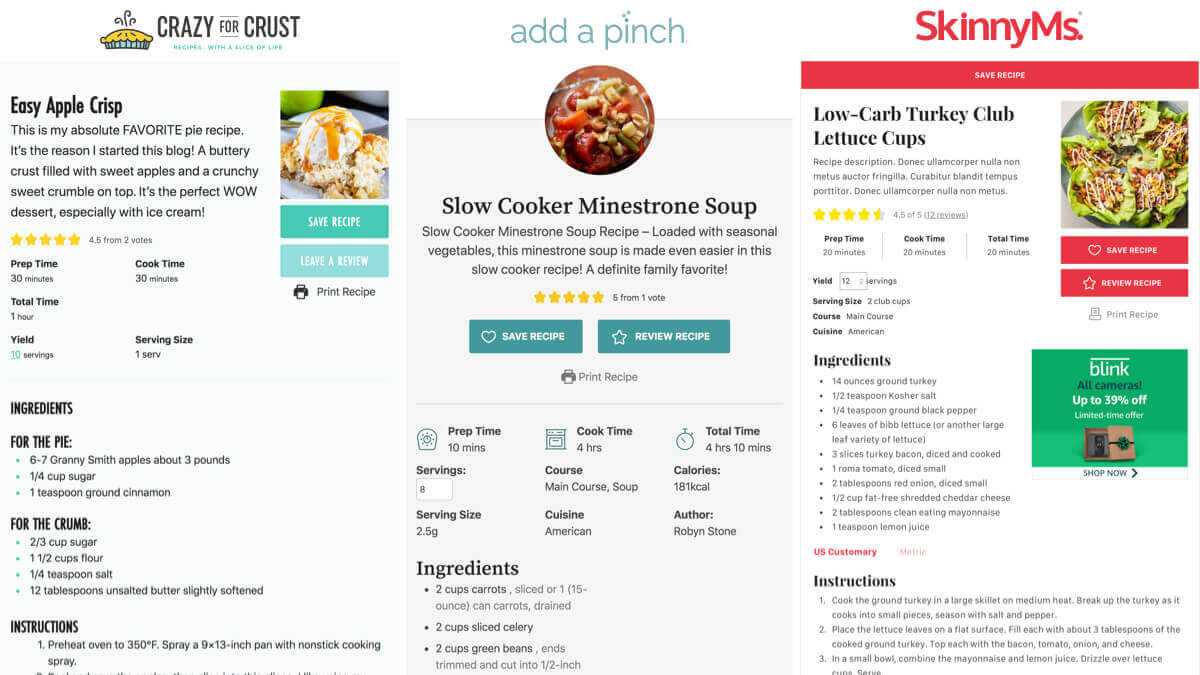 Custom Recipe Templates For Wp Recipe Maker – Bill Erickson Throughout Frequent Diner Card Template