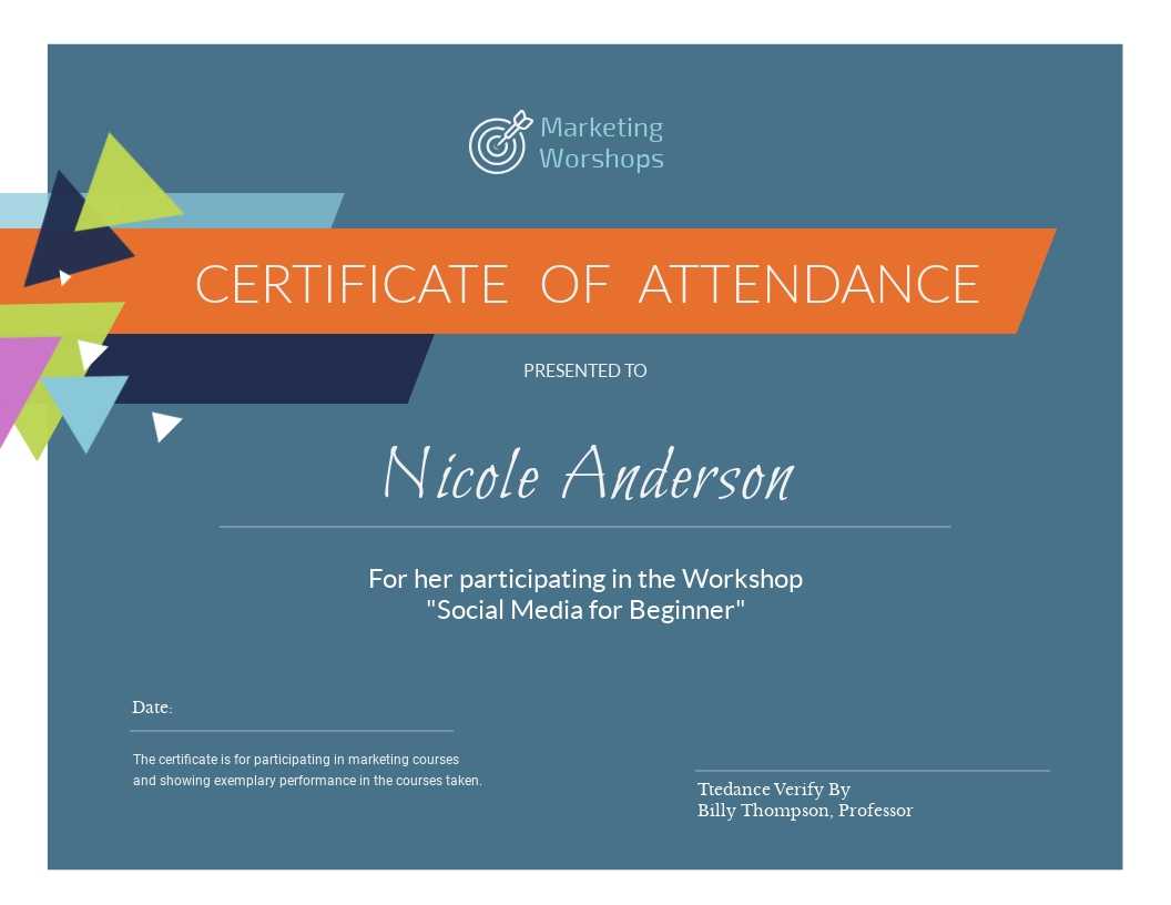 Customize Free Certificate Templates | Customize & Download With Workshop Certificate Template