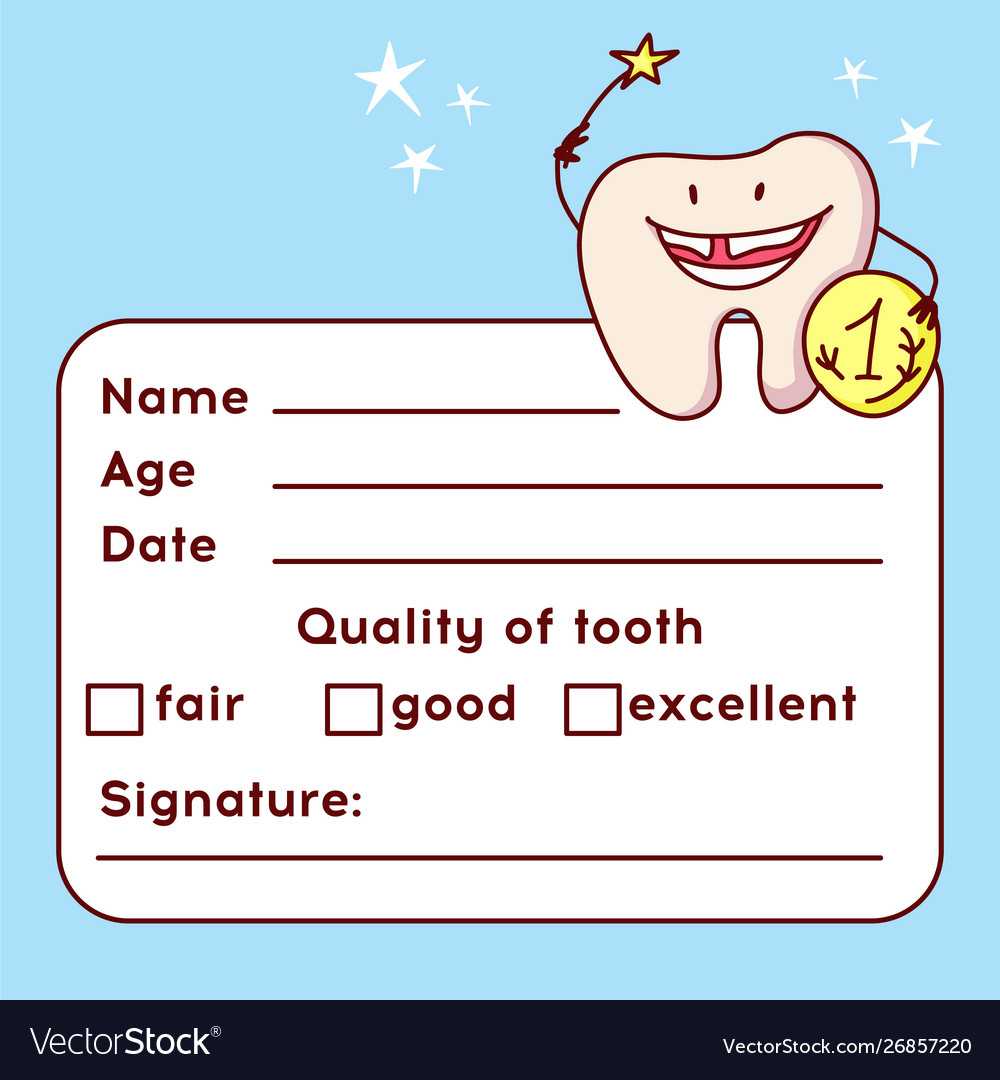 Cute Tooth Fairy Receipt Certificate Fun Document For Free Tooth Fairy Certificate Template