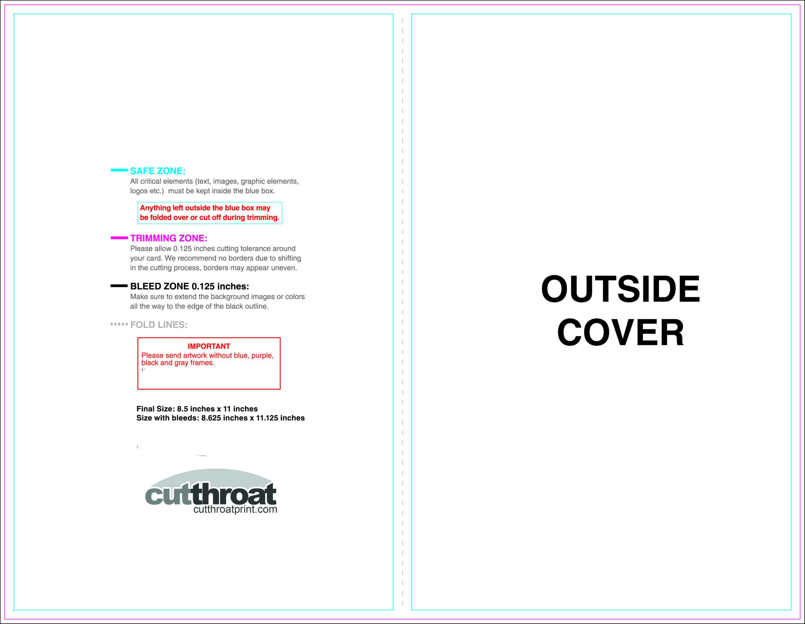 Cutthroat Printcustom Brochure Printing In 4 Panel Brochure Template