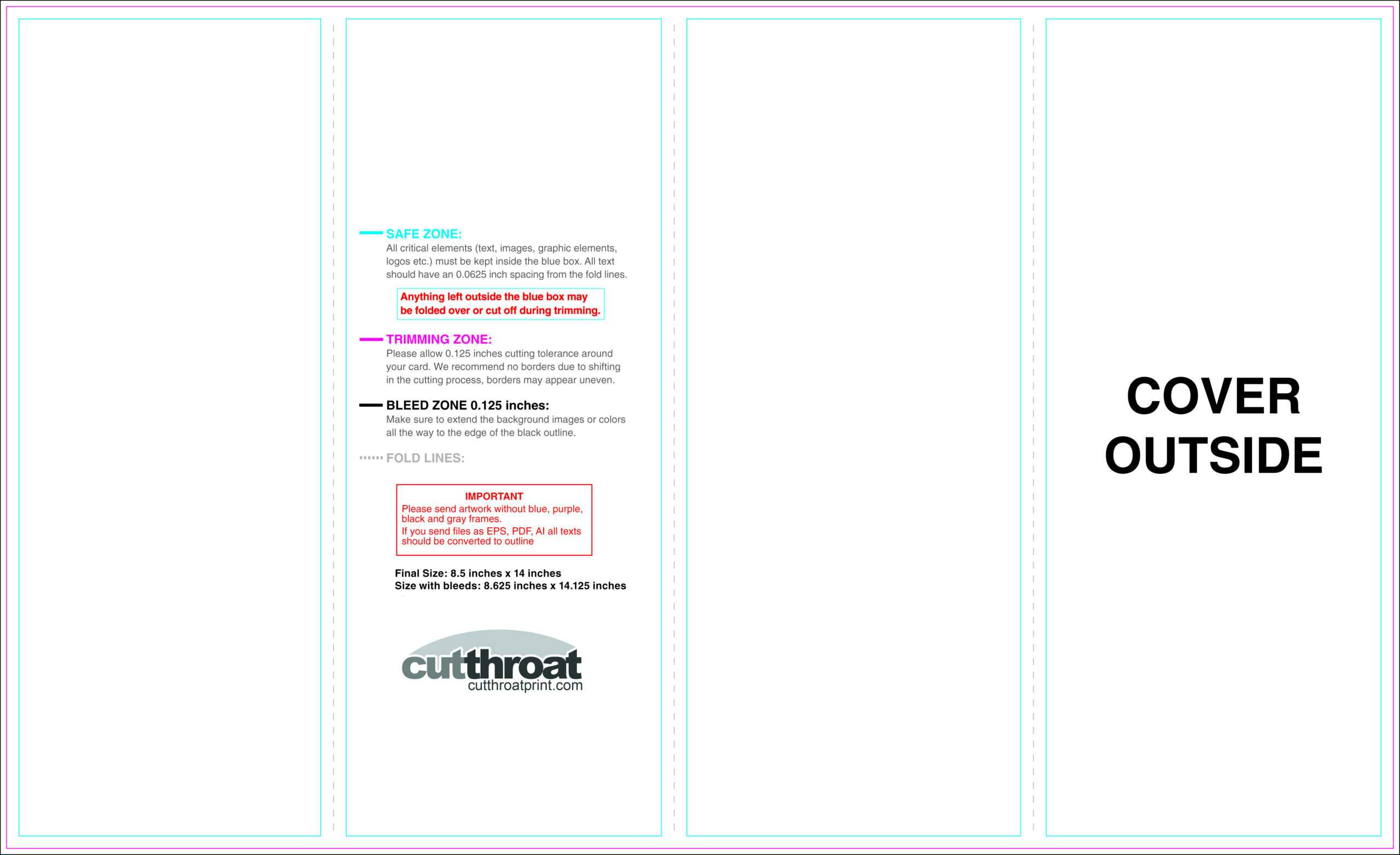 Cutthroat Printcustom Brochure Printing Inside Quad Fold Brochure Template