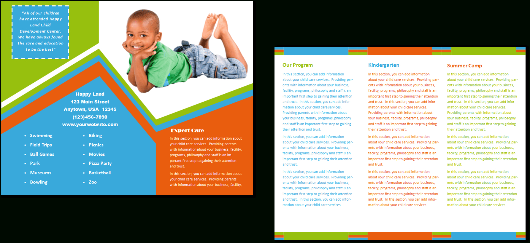 Day Care Brochure – Milas.westernscandinavia Intended For Zoo Brochure Template