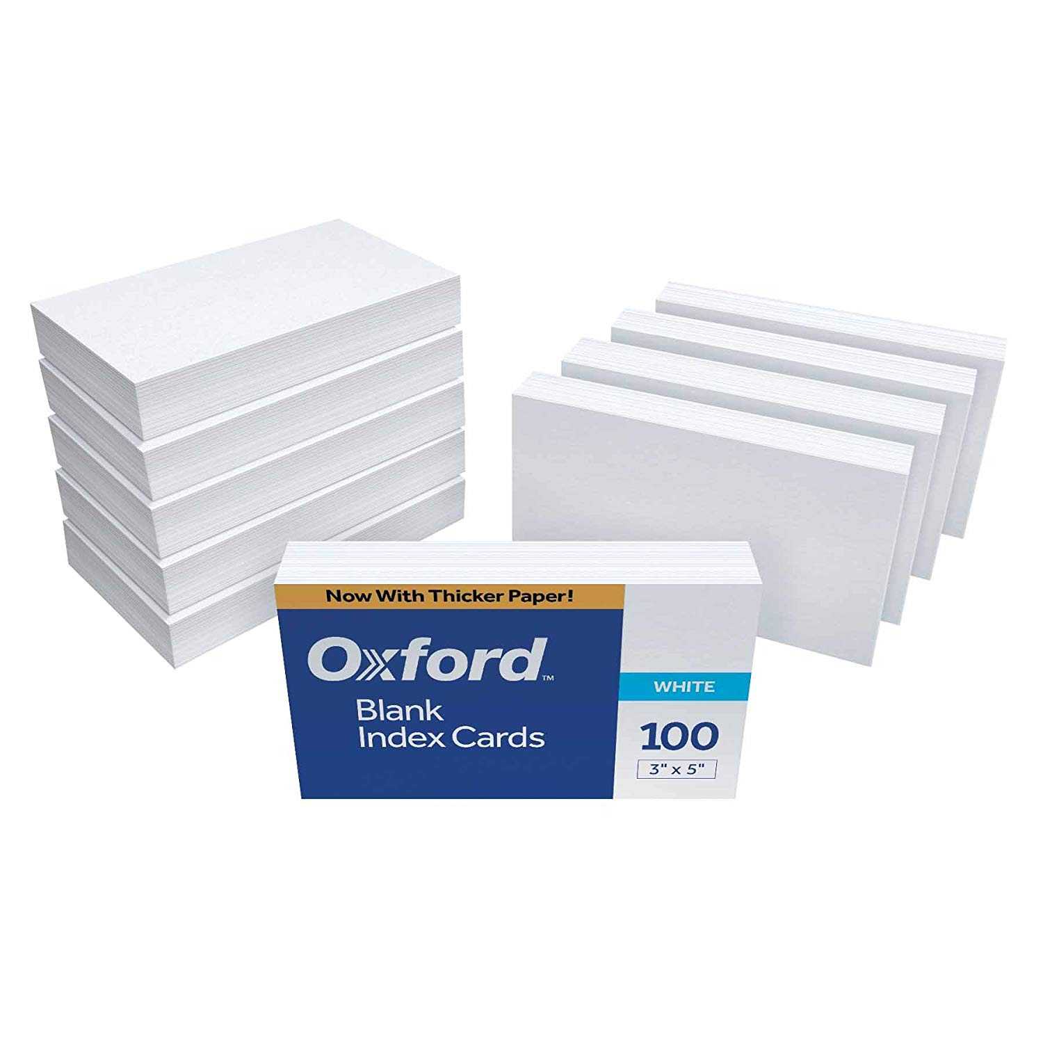 Details About Oxford Blank Index Cards 3" X 5" White 10 Pack Of 100 (1000  Card) 30 Study Notes Inside 3 X 5 Index Card Template