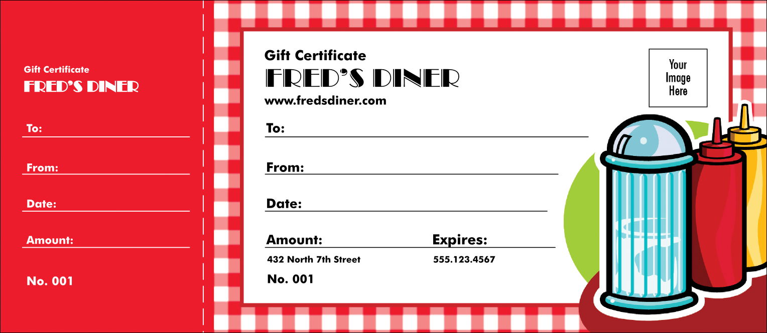 Diner Gift Certificate Regarding Restaurant Gift Certificate Template