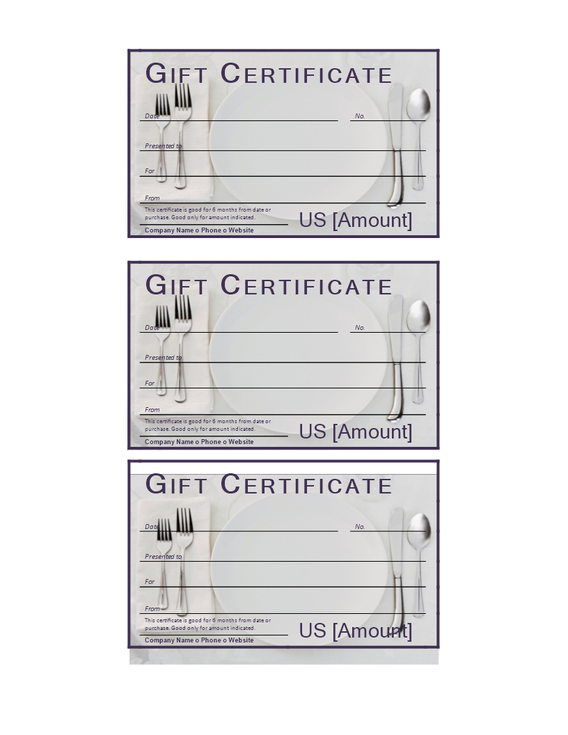 Dinner Gift Certificate | Templates At Allbusinesstemplates With Regard To Dinner Certificate Template Free