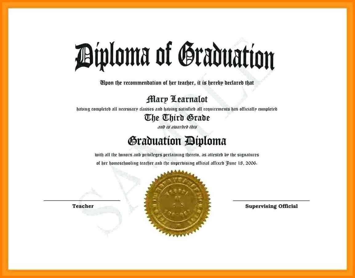 Diploma Certificate Sample – Milas.westernscandinavia For Graduation Certificate Template Word