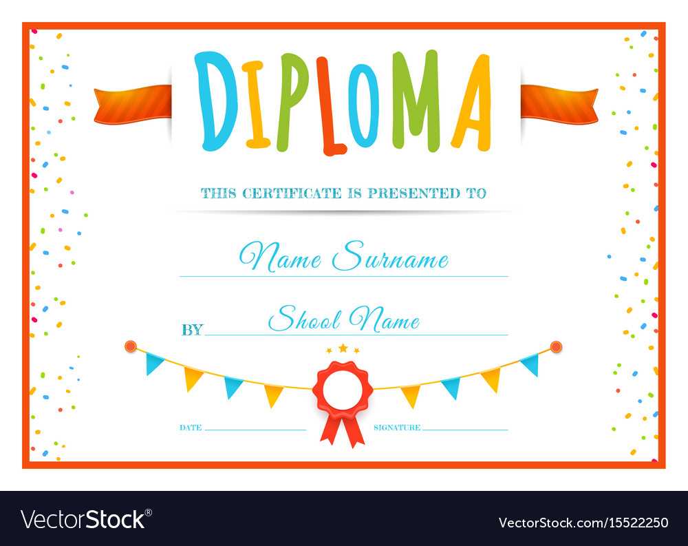 Diploma Template For Kids Pertaining To Preschool Graduation Certificate Template Free