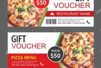 Discount Gift Voucher Fast Food Template Design. Pizza Set inside Pizza Gift Certificate Template