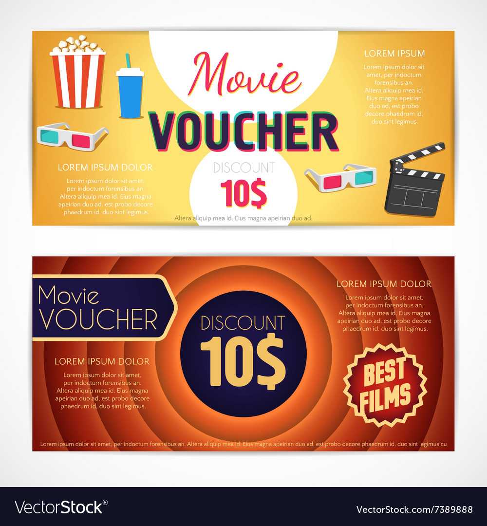 Discount Voucher Movie Template Cinema Gift With Movie Gift Certificate Template