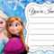 Disney Frozen Birthday Party Invitation Free Printable Regarding Frozen Birthday Card Template